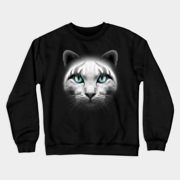 ROCKER CAT Crewneck Sweatshirt by ADAMLAWLESS